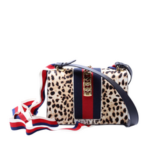 Load image into Gallery viewer, Gucci Sylvie Calfhair Leather Shoulder Bag Small Cheetah

