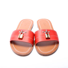 Load image into Gallery viewer, Louis Vuitton Lock It Flat Mules Red Size 39
