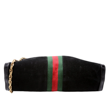 Load image into Gallery viewer, Gucci Ophidia Suede Shoulder Bag Web Medium Black
