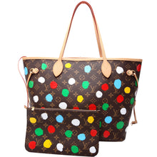 Load image into Gallery viewer, Louis Vuitton Neverfull W/P Wallet MM Painted Dots Shoulder Bag Brown
