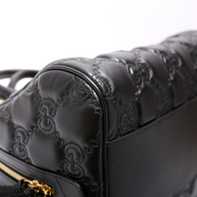 Load image into Gallery viewer, Gucci GG Matelasses Leather Medium Bowler Bag Black

