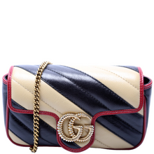 Load image into Gallery viewer, Gucci Marmont Super Mini Flap Torchon Leather Crossbody Bag Multicolor
