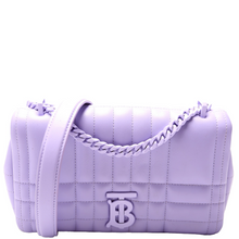 Load image into Gallery viewer, Burberry Lola Quilted Leather Flap Small Shoulder Bag Purple
