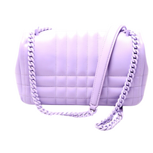 Load image into Gallery viewer, Burberry Lola Quilted Leather Flap Small Shoulder Bag Purple
