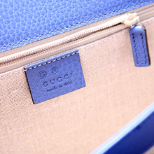 Load image into Gallery viewer, Gucci Interlocking GG Leather Shoulder Bag Blue
