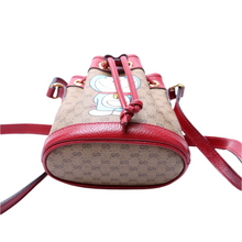 Load image into Gallery viewer, Gucci Doraemon Mini GG Supreme Monogram Bucket Bag Brown
