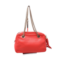Load image into Gallery viewer, Gucci Soho Chain Leather Shoulder Bag Coral Pink
