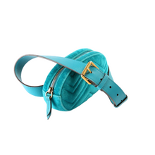 Load image into Gallery viewer, Gucci Marmont Velvet Belt Bag Teal
