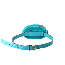 Load image into Gallery viewer, Gucci Marmont Velvet Belt Bag Teal
