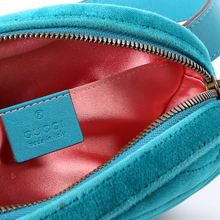 Load image into Gallery viewer, Gucci Marmont Velvet Belt Bag Teal
