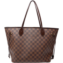 Load image into Gallery viewer, Louis Vuitton Neverfull MM Damier Ebene Canvas Shoulder Bag Brown
