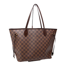 Load image into Gallery viewer, Louis Vuitton Neverfull MM Damier Ebene Canvas Shoulder Bag Brown
