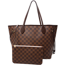 Load image into Gallery viewer, Louis Vuitton Neverfull Damier Ebene Canvas Shoulder Bag Brown
