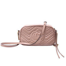 Load image into Gallery viewer, Gucci Marmont Small Leather Camera Bag Pink
