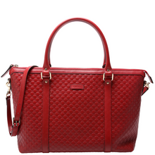 Load image into Gallery viewer, Gucci Margaux Micro Guccissima leather Satchel Bag Red
