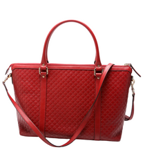 Load image into Gallery viewer, Gucci Margaux Micro Guccissima leather Satchel Bag Red
