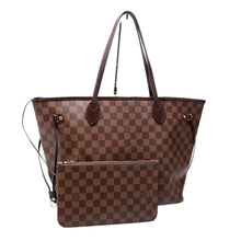 Load image into Gallery viewer, Louis Vuitton Neverfull MM Damier Ebene Canvas Shoulder Bag Brown
