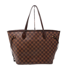 Load image into Gallery viewer, Louis Vuitton Neverfull MM Damier Ebene Canvas Shoulder Bag Brown
