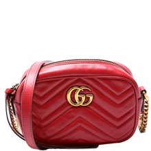 Load image into Gallery viewer, Gucci Marmont leather Mini Camera Bag Red
