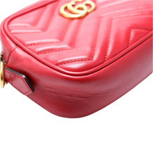 Load image into Gallery viewer, Gucci Marmont leather Mini Camera Bag Red
