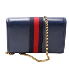 Load image into Gallery viewer, Gucci Rajah Web Leather Mini Bag Navy
