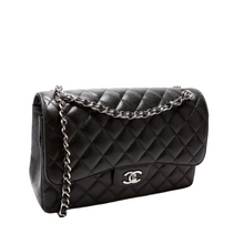Load image into Gallery viewer, Chanel Classic Flap Jumbo Caviar RFID Shoulder Bag  Black

