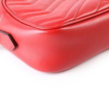Load image into Gallery viewer, Gucci Marmont leather Mini Camera Bag Red
