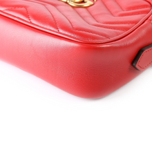 Load image into Gallery viewer, Gucci Marmont leather Mini Camera Bag Red
