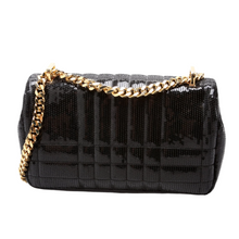 Load image into Gallery viewer, Burberry Lola Small Sequin Quilted Shoulder Bag Black
