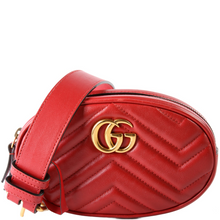 Load image into Gallery viewer, Gucci GG Marmont Leather Belt Bag Red
