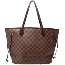 Load image into Gallery viewer, Louis Vuitton Neverfull MM Damier Ebene Canvas Shoulder Bag Brown
