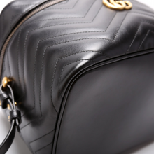 Load image into Gallery viewer, Gucci Marmont Leather Cosmetic Bag Large Black

