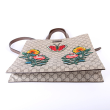 Load image into Gallery viewer, Gucci Soft GG Supreme Embroidered Vertical Tote Bag Tan
