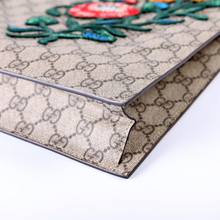 Load image into Gallery viewer, Gucci Soft GG Supreme Embroidered Vertical Tote Bag Tan

