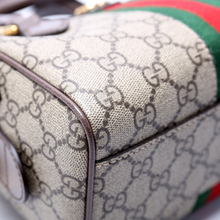 Load image into Gallery viewer, Gucci Ophidia GG Supreme Coated Canvas Mini Top Handle Bag Brown

