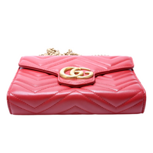 Load image into Gallery viewer, Gucci Marmont Leather Chain Wallet Red
