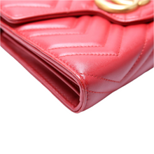 Load image into Gallery viewer, Gucci Marmont Leather Chain Wallet Red
