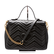 Load image into Gallery viewer, Gucci Maront Leather Top Handle Bag Black
