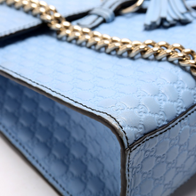 Load image into Gallery viewer, Gucci Microguccissima Leather Medium Emily Chain Shoulder Bag Blue
