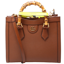 Load image into Gallery viewer, Gucci Jumbo GG Canvas Diana Small Tote Bag Brown
