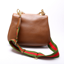 Load image into Gallery viewer, Gucci GG Supreme Blondie Leather Medium Top Handle Bag Brown
