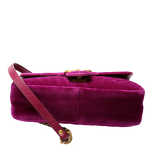 Load image into Gallery viewer, Gucci Marmont Velvet Shoulder Small Flap Bag Purple
