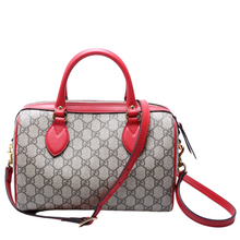Load image into Gallery viewer, Gucci GG Supreme Canvas Kingsnake Embellished Boston Bag Beige
