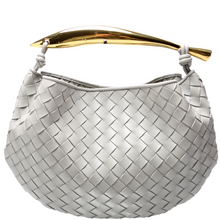 Load image into Gallery viewer, Bottega Veneta Sardine Intrecciato Nappa Leather Flap Hobo Bag Grey
