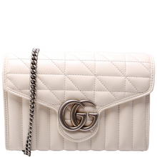 Load image into Gallery viewer, Gucci Marmont Aria Leather Chain Wallet White
