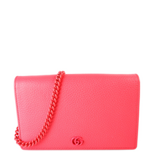 Load image into Gallery viewer, Gucci Marmont Monochrome Leather Mini Chain Wallet Pink
