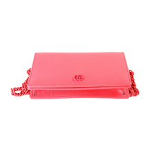 Load image into Gallery viewer, Gucci Marmont Monochrome Leather Mini Chain Wallet Pink
