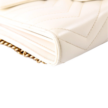Load image into Gallery viewer, Gucci Marmont Chain Wallet Leather Crossbody Bag White

