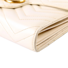 Load image into Gallery viewer, Gucci Marmont Chain Wallet Leather Crossbody Bag White
