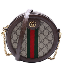 Load image into Gallery viewer, Gucci Ophidia Round Canvas Small Crossbody Bag Brown
